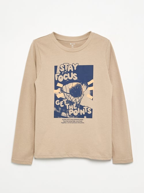 T-shirt imprimé à manches longues - Kiabi T-shirt imprimé à manches longues - Kiabi