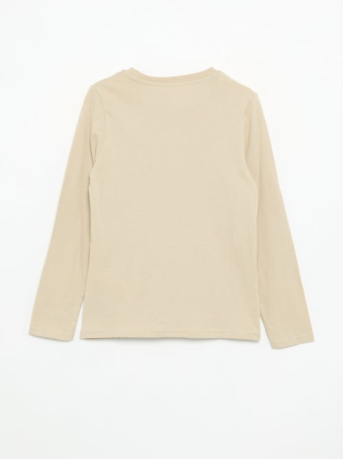 T-shirt imprimé à manches longues - Kiabi