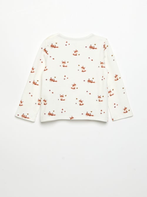 T-shirt imprimé à manches longues - Kiabi