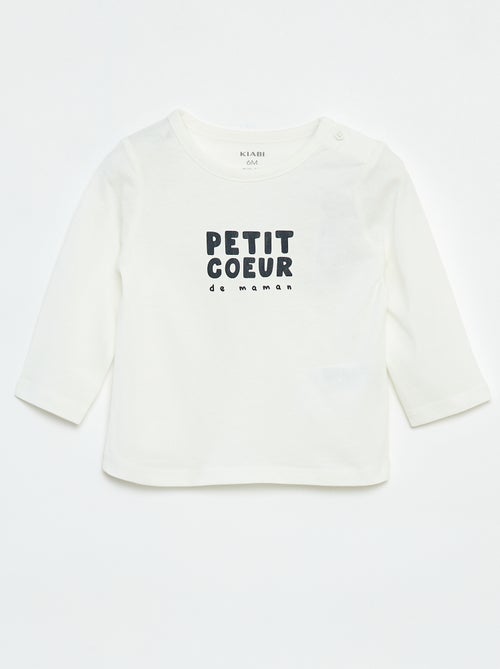 T-shirt imprimé à manches longues - Kiabi