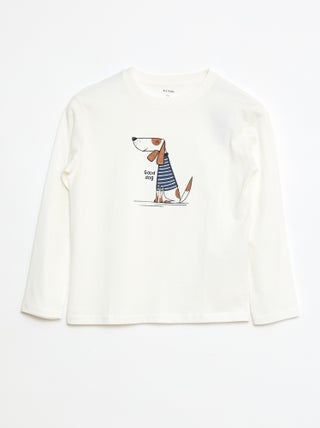 T-shirt imprimé à manches longues