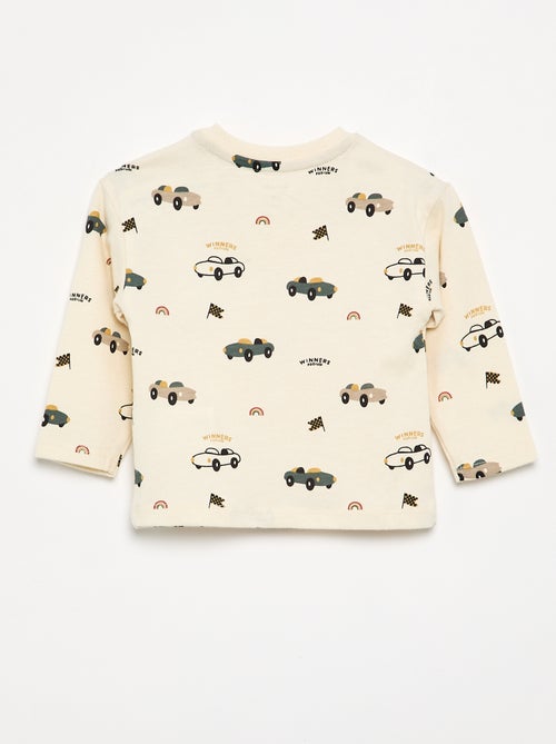 T-shirt imprimé à manches longues - Kiabi