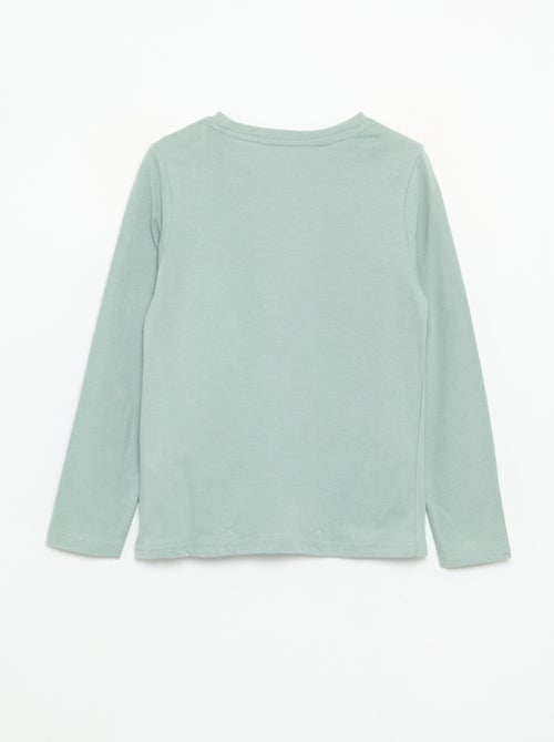 T-shirt imprimé à manches longues - Kiabi