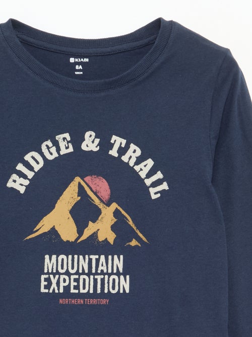 T-shirt imprimé à manches longues - Kiabi
