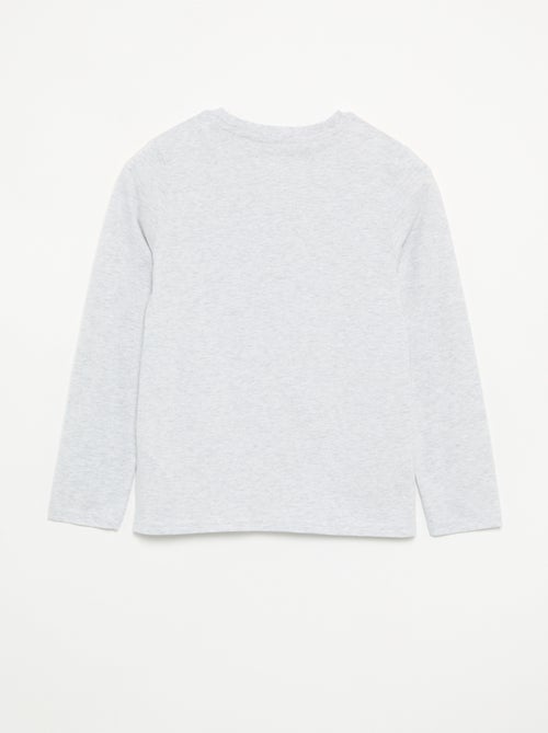 T-shirt imprimé à manches longues - Kiabi