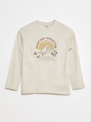 T-shirt imprimé à manches longues