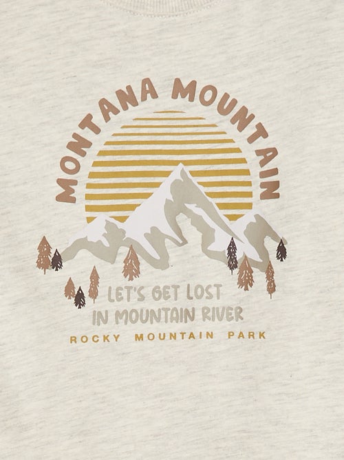 T-shirt imprimé à manches longues - Kiabi