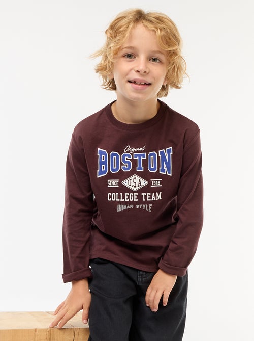 T-shirt imprimé à manches longues - Kiabi