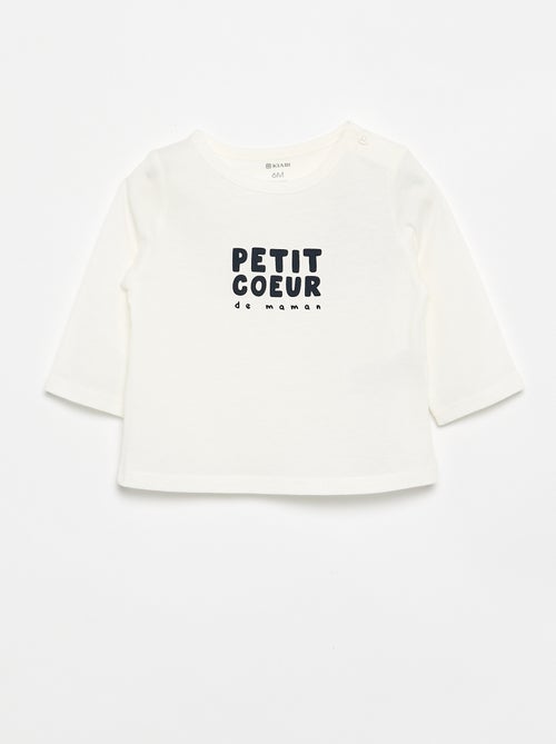 T-shirt imprimé à manches longues - Kiabi