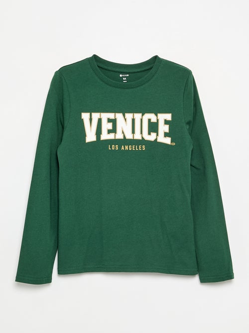 T-shirt imprimé à manches longues - Kiabi