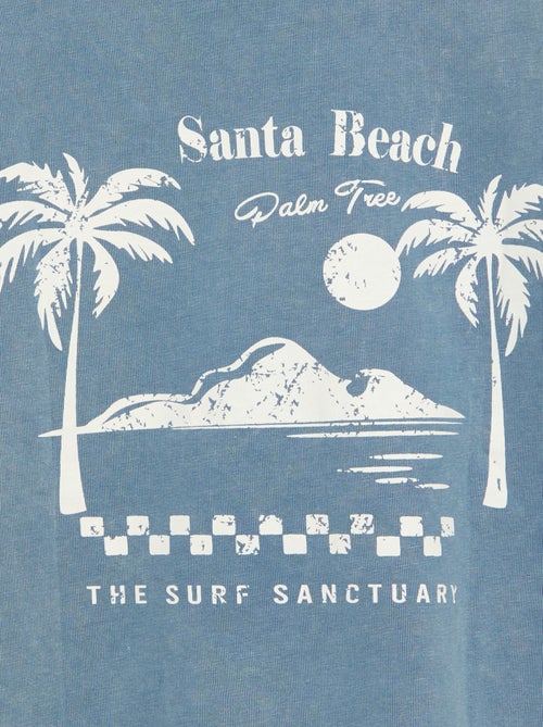 T-shirt imprimé à message à manches courtes - Kiabi