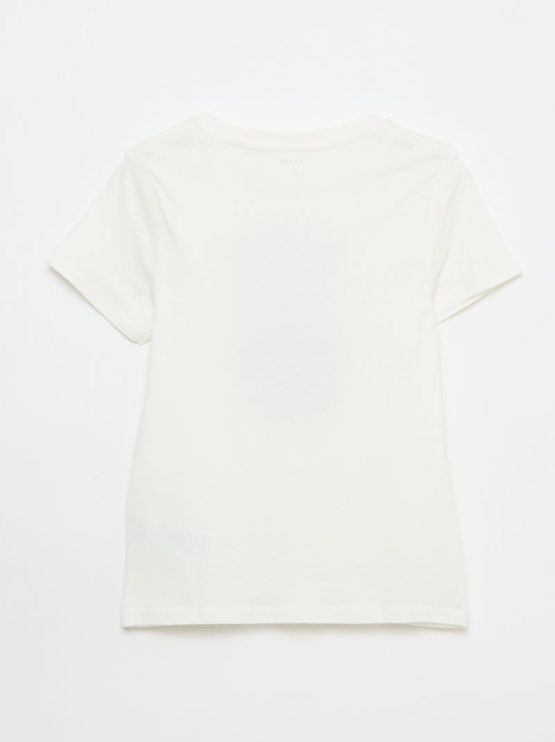 T-shirt imprimé à message Blanc - Kiabi