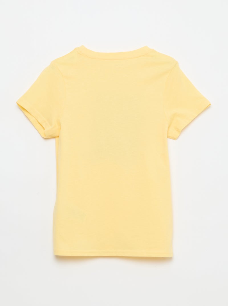 T-shirt imprimé à message Jaune - Kiabi