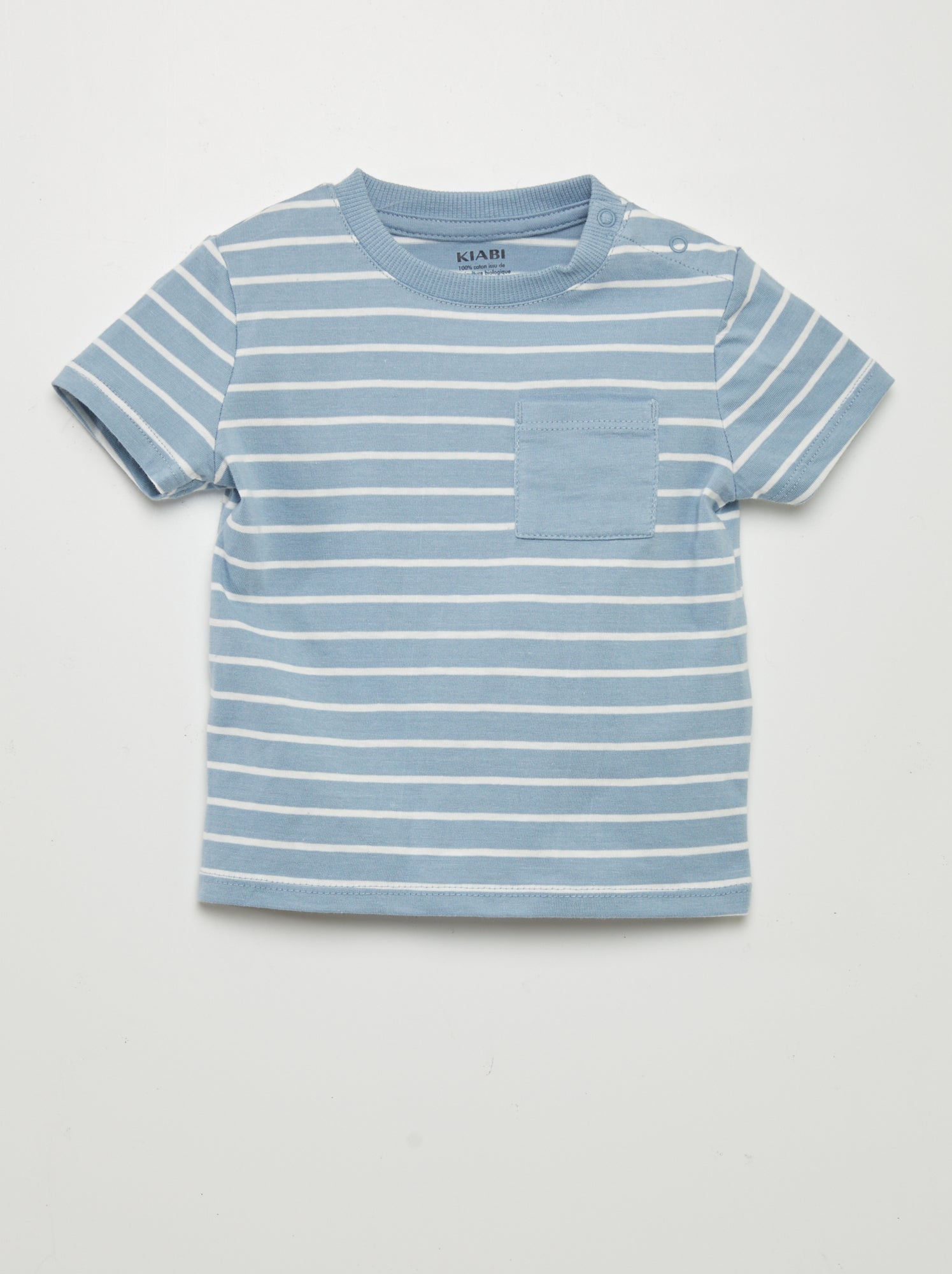T-shirt Manches Longues Enfant Garçon/fille - Rayé, Avec Poche, Confortable, Taille 152 - 2