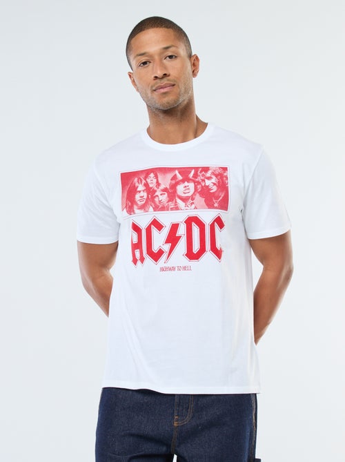 T-shirt imprimé 'AC/DC' à manches courtes - Kiabi
