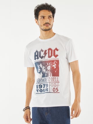 T-shirt imprimé 'AC/DC' manches courtes