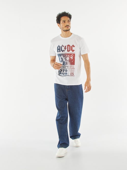 T-shirt imprimé 'AC/DC' manches courtes - Kiabi