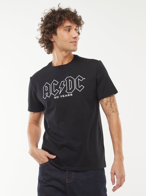 T-shirt imprimé 'AC/DC' manches courtes - Kiabi