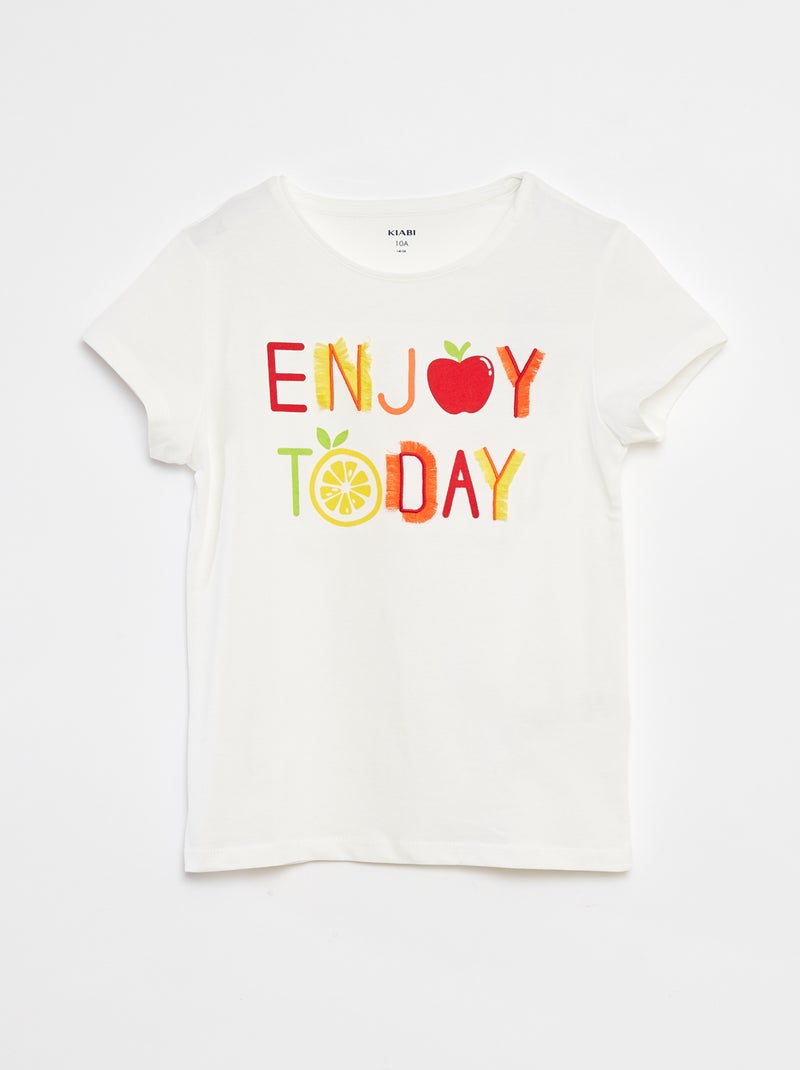 T-shirt imprimé animé manches courtes Blanc - Kiabi