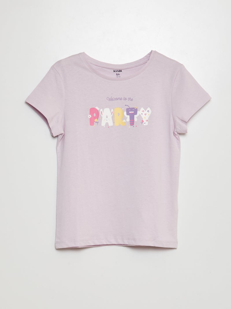 T-shirt imprimé anniversaire Lilas - Kiabi