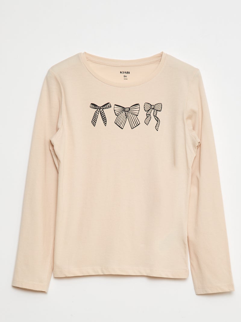 T-shirt imprimé Beige - Kiabi