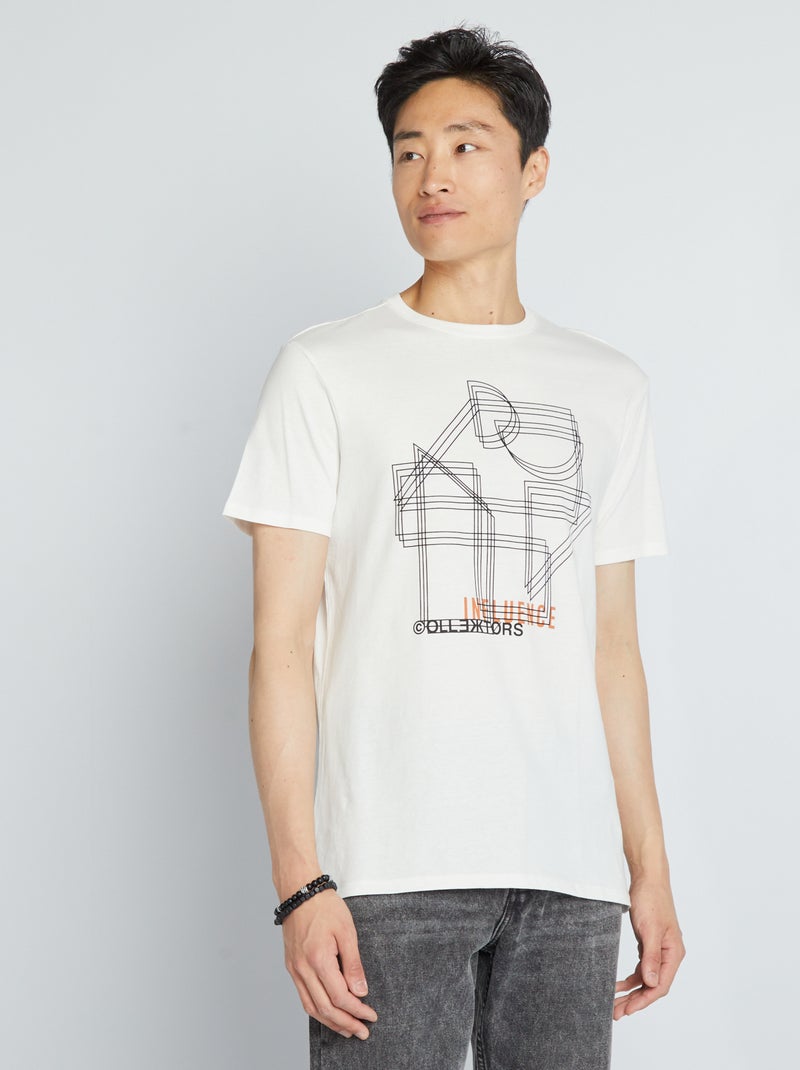 T-shirt imprimé Blanc - Kiabi