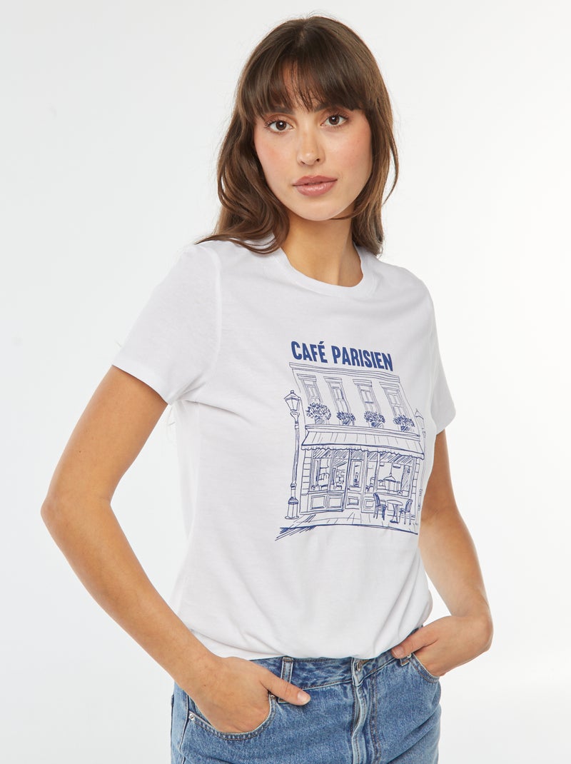 T-shirt imprimé Blanc - Kiabi