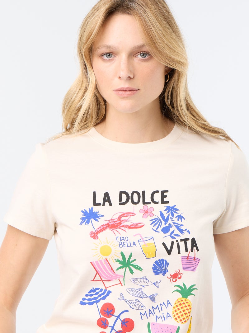 T-shirt imprimé Blanc - Kiabi