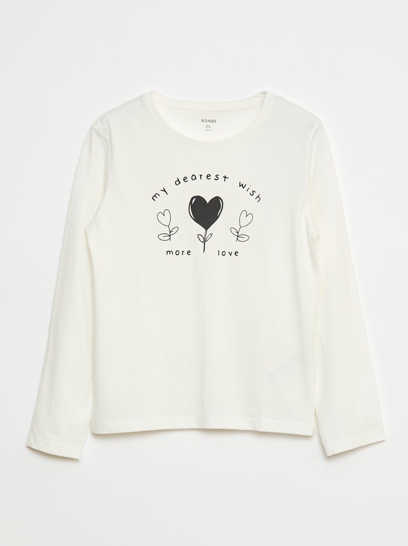 T-shirt imprimé Blanc - Kiabi
