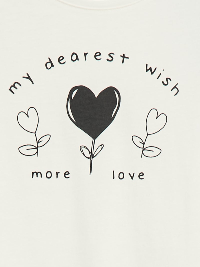 T-shirt imprimé Blanc - Kiabi