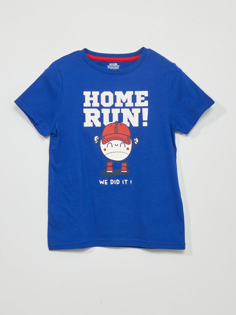 T-shirt imprimé Bleu - Kiabi