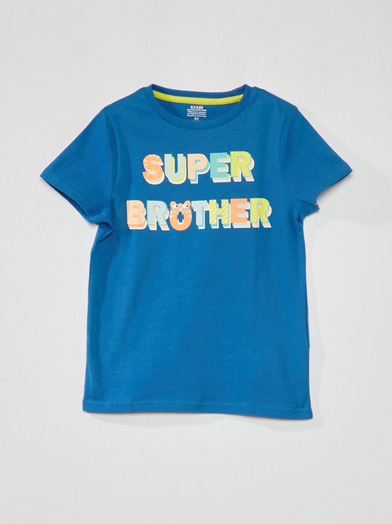 T-shirt imprimé Bleu - Kiabi