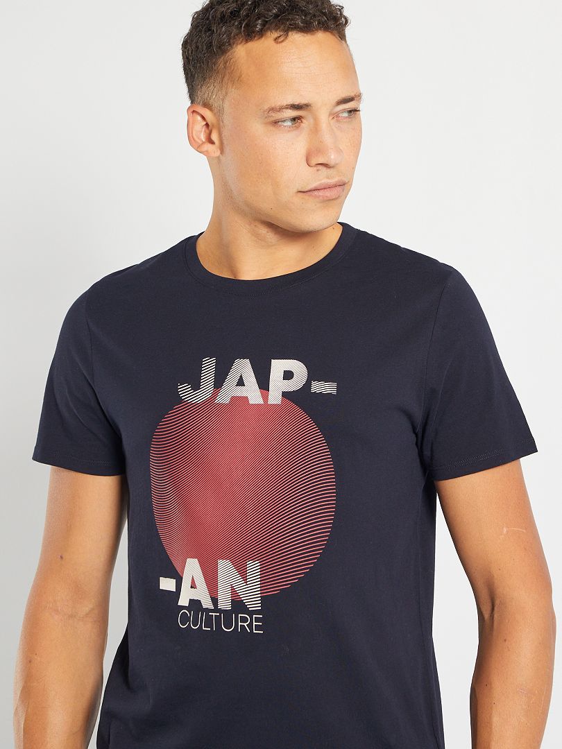 T-shirt imprimé bleu marine/japan - Kiabi