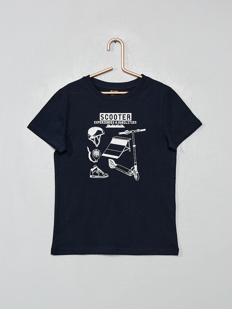 T-shirt imprimé bleu/scooter - Kiabi