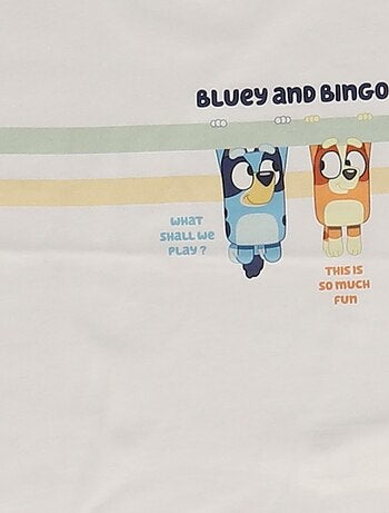 T-shirt imprimé 'Bluey' style dégradé en coton