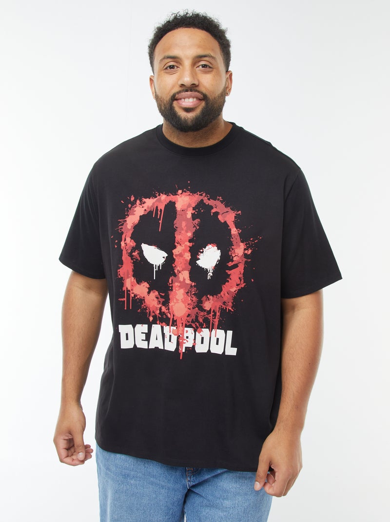 T-shirt imprimé 'Deadpool' manches courtes Noir - Kiabi