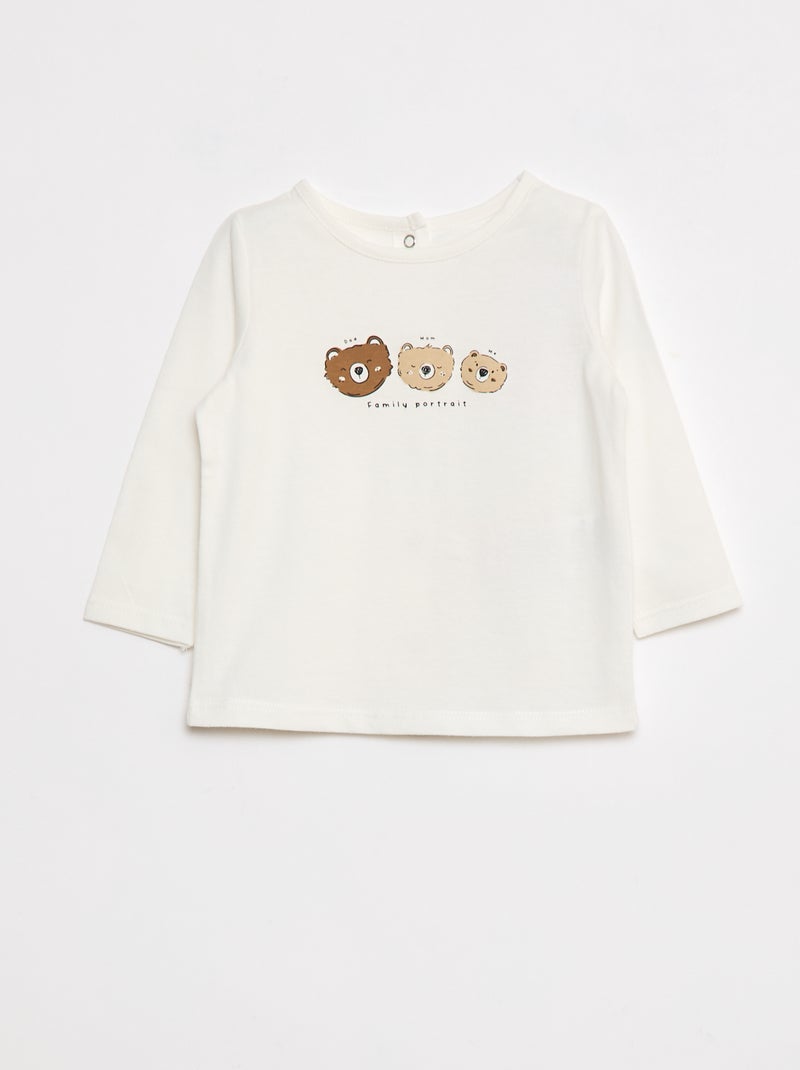 T-shirt imprimé dino Blanc - Kiabi