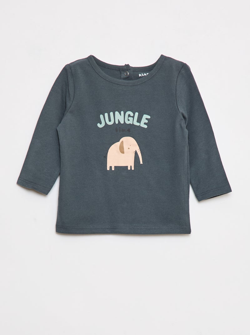 T-shirt imprimé dino Gris - Kiabi