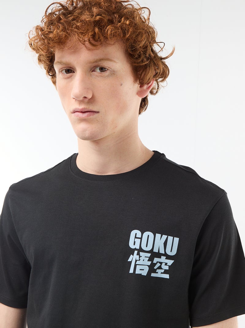 T-shirt imprimé 'dragon ball' en coton Noir - Kiabi