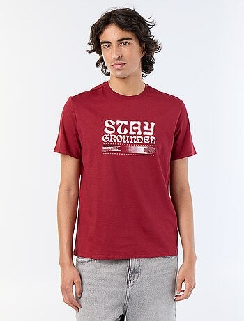 T-shirt en coton à col rond homme avec imprimé