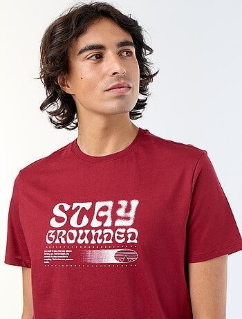 T-shirt en coton à col rond homme avec imprimé