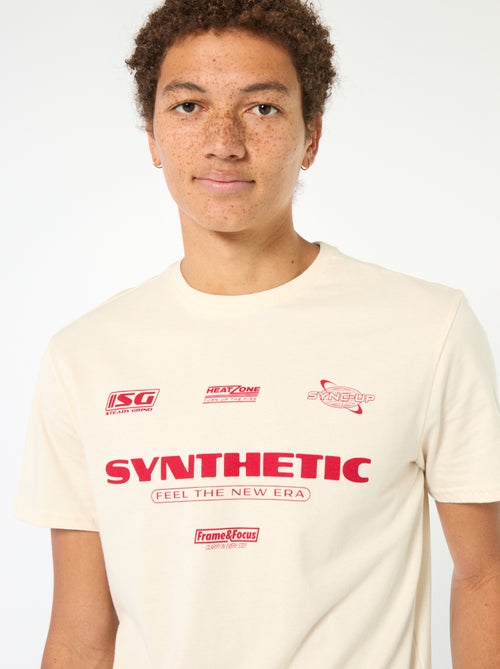 T-shirt imprimé en coton uni - Kiabi