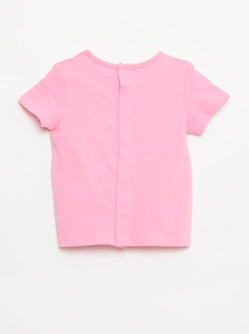 T-shirt imprimé et brodé à manches courtes - Kiabi