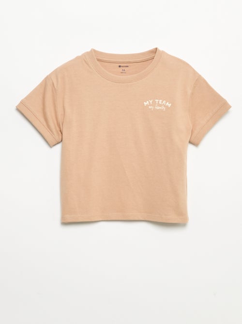T-shirt imprimé fantaisie à manches courtes - Kiabi