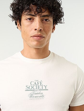 T-shirt imprimé fantaisie à manches courtes