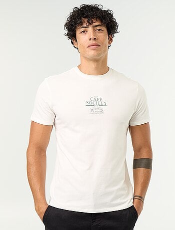 T-shirt imprimé fantaisie à manches courtes