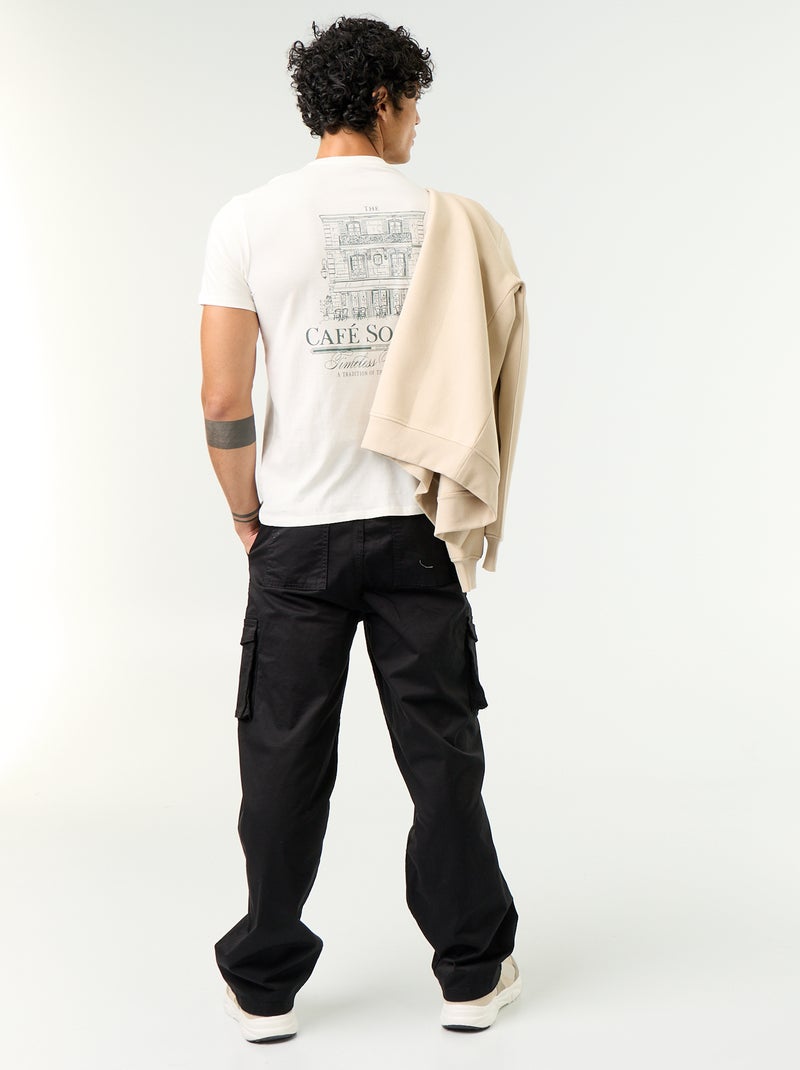 T-shirt imprimé fantaisie à manches courtes Blanc - Kiabi