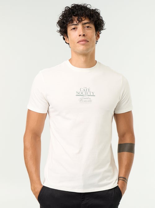 T-shirt imprimé fantaisie à manches courtes - Kiabi T-shirt imprimé fantaisie à manches courtes - Kiabi