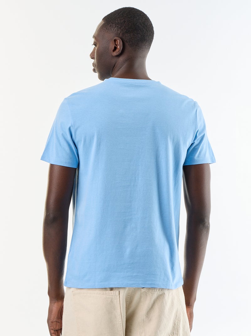 T-shirt imprimé fantaisie à manches courtes Bleu - Kiabi