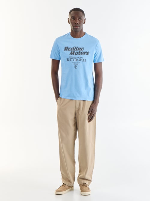T-shirt imprimé fantaisie à manches courtes - Kiabi